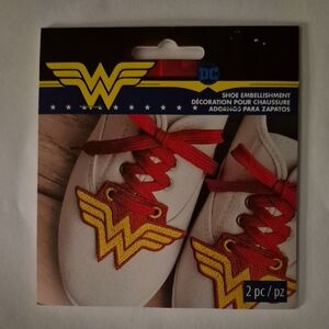 DC Wonder Woman Red and Yellow Shoe Embellishments